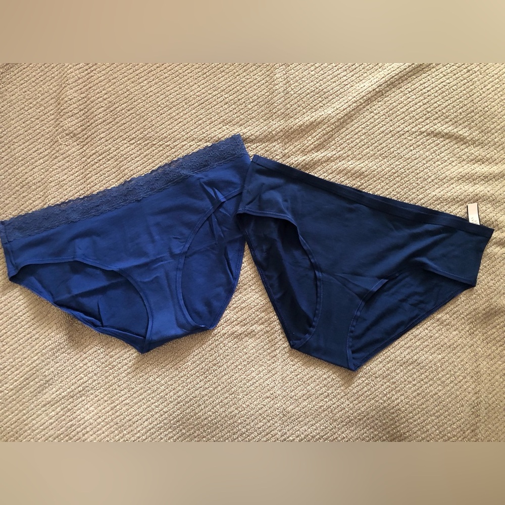 Bundle of Two (2) Victoria’s Secret Navy Blue Cotton Panties, XL, NWT